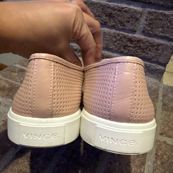 VINCE Blair 5 Perforated Slip-On Sneakers pink women’s size 9M/ 39EU - Picture 5 of 16